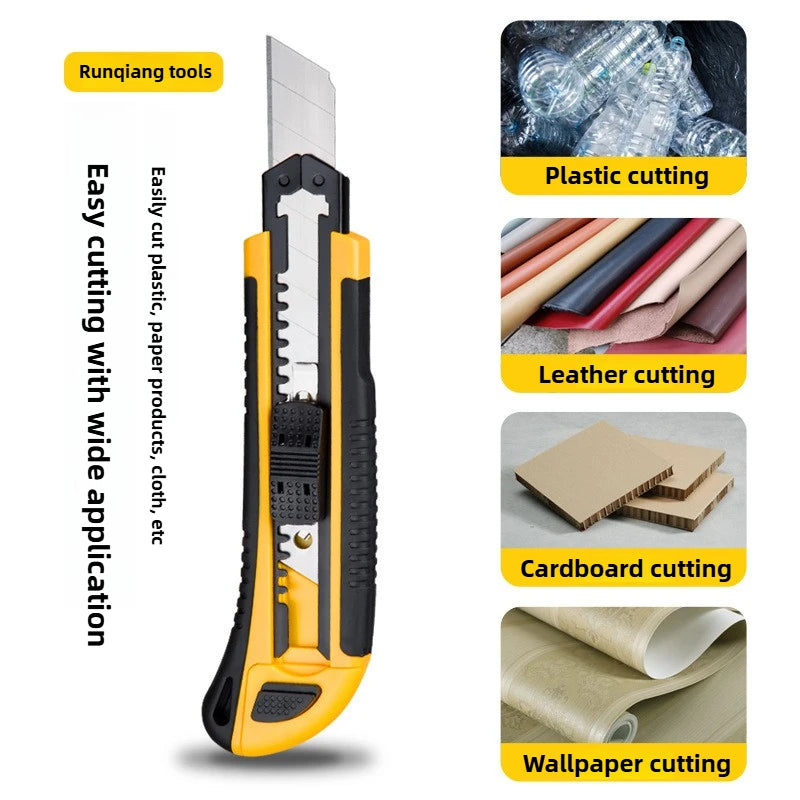 Utility Knife Pack Box Cutter Retractable Utility Knife 9MM Wide Snap-Off Blades Exacto Knife for Cutting Box Wrapping Cardboard