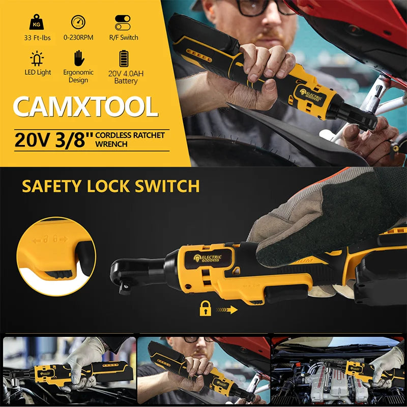 Electric Ratchet Wrench DCF512 20V Battery Cordless Driver DCF512 Removal Screw Nut 3/8" Driver Power Tools Impact wrench