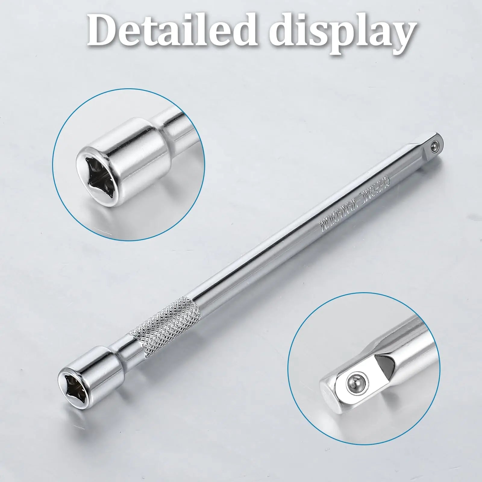 Rafford 3Pcs 1/4" Socket Ratchet Wrench Extension Bar Set - 50/75/100mm Extender, Universal Hand Tool for Auto Repair & DIY