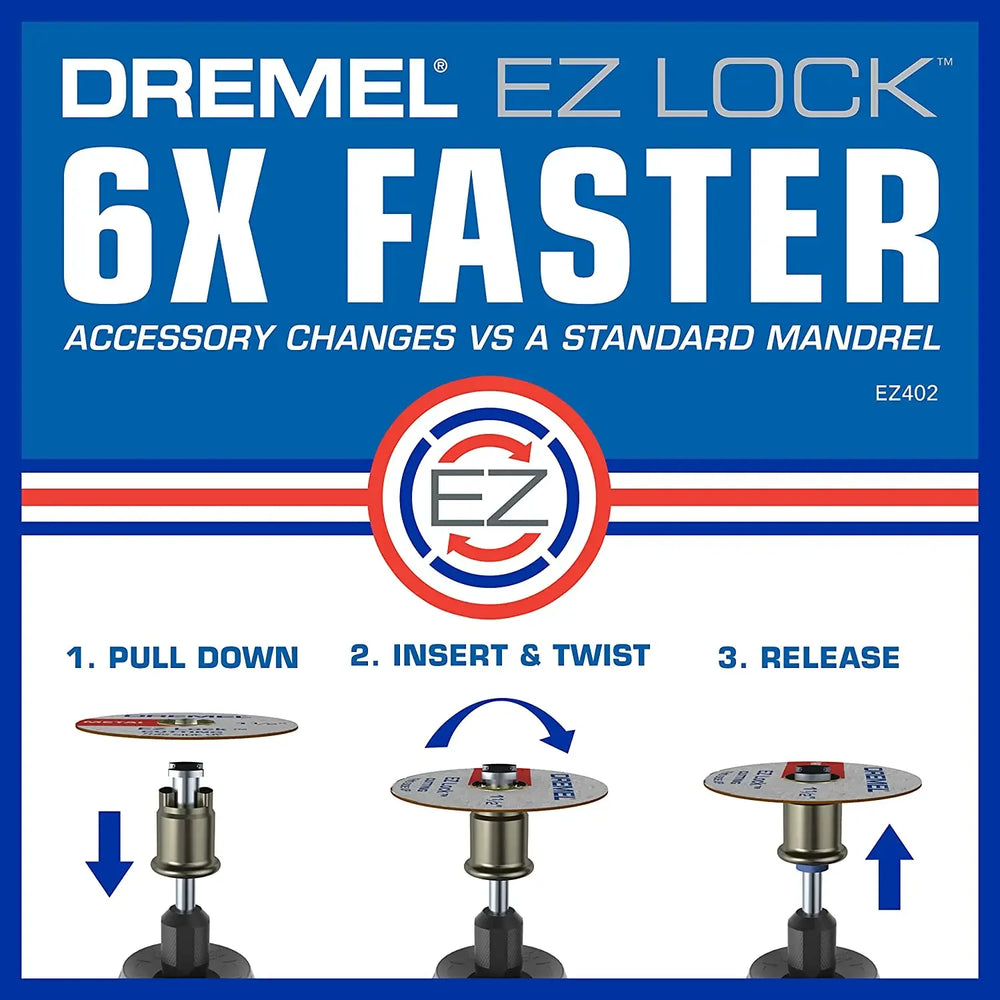 Dremel EZ688-01 EZ Lock Rotary Tool Cutting Discs Accessory Kit 11 PCS Assorted Accessories Set For Dremel Rotary Tools