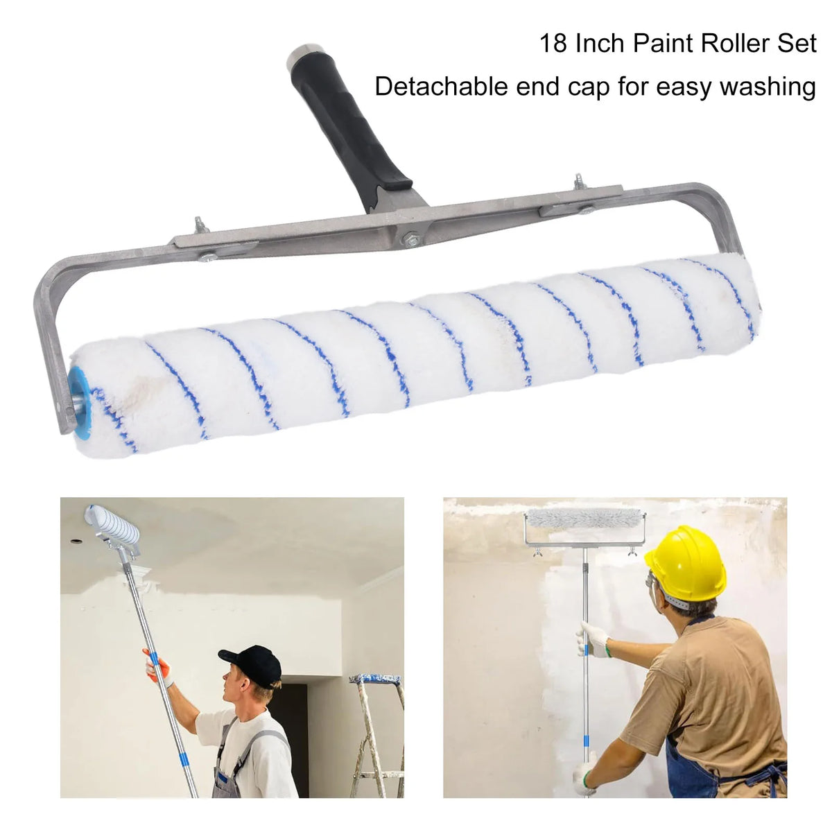 Painting Roller Paint Roller 18 Inch Width 1/2 Inch Fluff High Efficiency Wall Painting Rolling Brush for All Paints