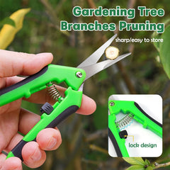 Pruning Shears - Precision Trimming Scissors for Gardening, Hand Pruning Snips for Flowers, Bonsai, Fruit Picking, and Weeding