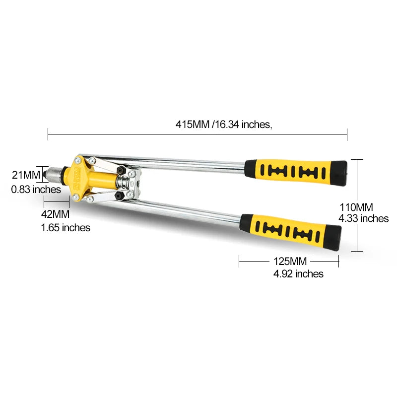 Manual Rivet Gun Suitable For Wall And Wooden Board Core Pulling Nail Fixation Double Handle Labor-Saving Core Pulling Rivet Gun