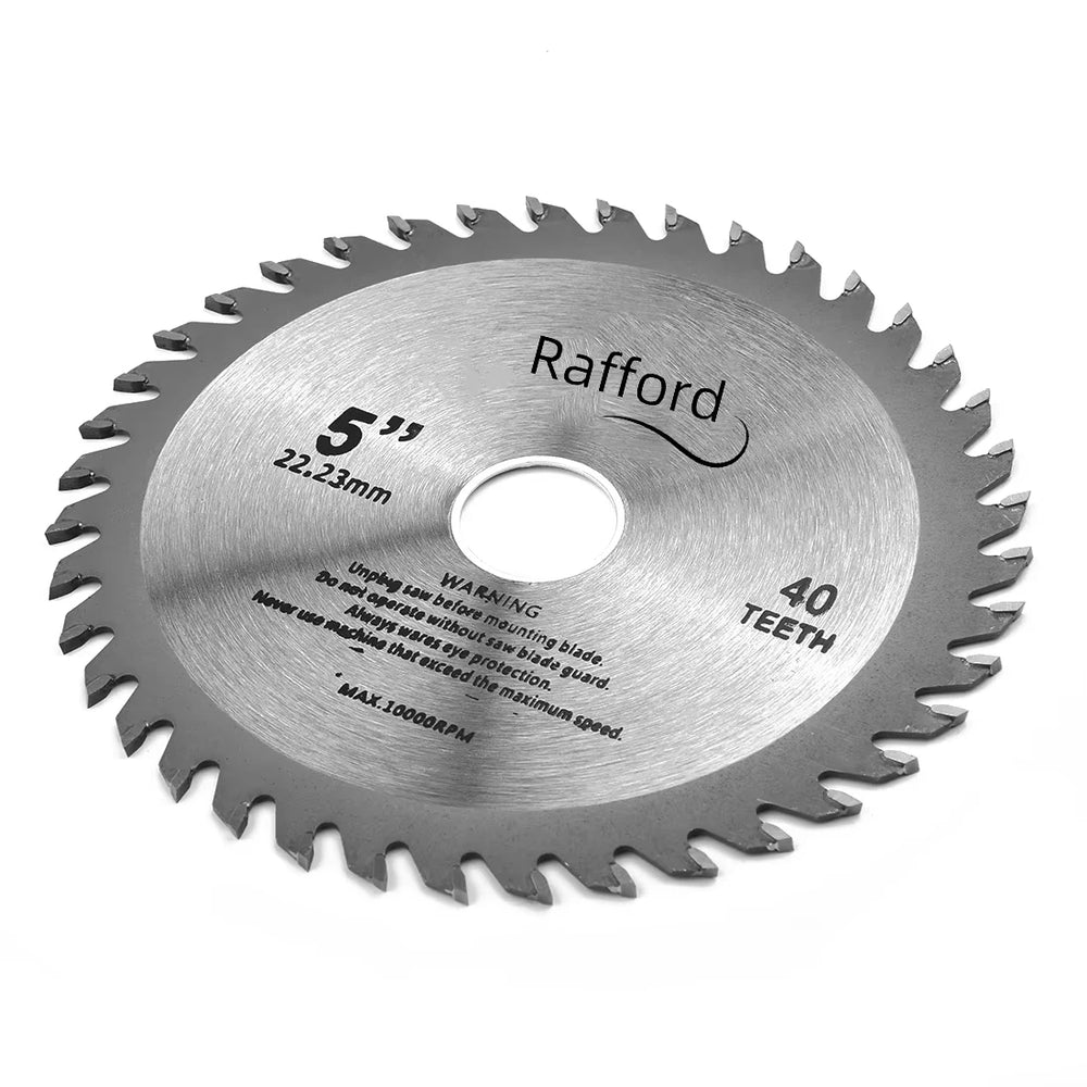 5inch 125mm Cutting Disc Mini Circular Saw Blade For Wood Plastic Metal Rotating Carbide Cutting Tools 40 Teeth 12000 Max RPM