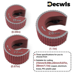 Professional Mini Pipe Cutter Tool, Round Self-Locking Tube Cutter for Copper/Aluminum/PVC Pipe, 3 Sizes, for Plumbing & Repair