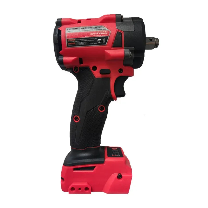 Brushless Impac Wrench 500N.m Electric Driver 1/2" Repair Cordless Screwdriver 4 Gears Power Tools for Milwaukee 18V Battery