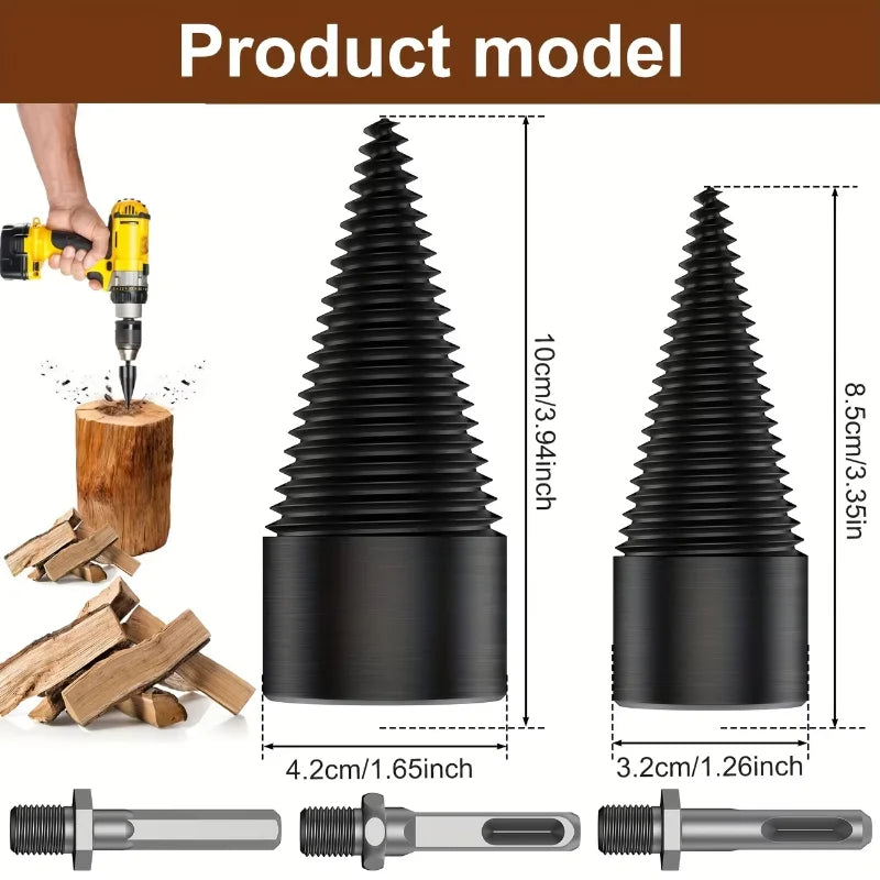 32/42/45/50MM Wood Splitter Drill Hammer Drill Firewood Splitter Driller Square/Round/Hex Shank Drill Bit Split Drilling Tool