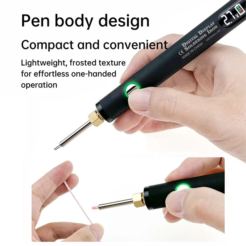 510 Smart Soldering Iron Kit Adjustable Voltage USB Powered Perfect for Electronics Enthusiasts and DIY Tasks