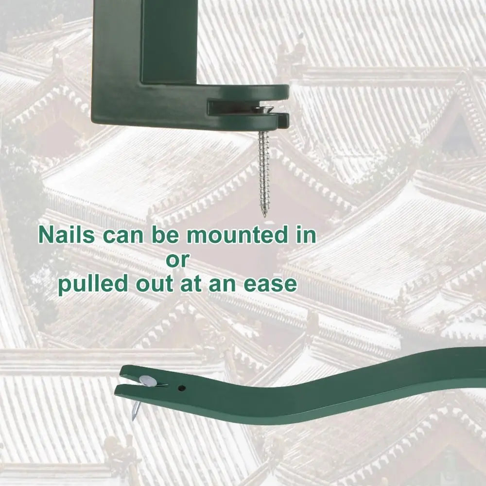 Steel Construction Nail Puller Sturdy Design Snake Shape Pry Bar Green Color Portable Design Nail Remover Tool Furnish Roof