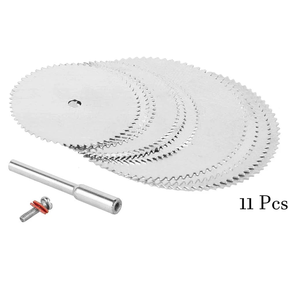 Galacok 11 Pcs Mini Circular Saw Blade Electric Grinding Cutting Disc Rotary Tool Metal Cutter