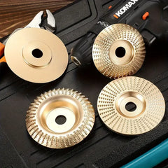 Woodworking Grinding Disc Three-Piece Set 100mm Wide/16Mm Metal Hole Arc-Shaped Bevel Design Electric Grinder Grinding Disc Wood Cutting Carving Polishing Tool Set