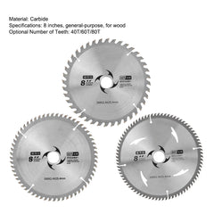 Carbide Saw Blade Circular Saw Blade Carbide Wood Chipboard Plywood Cutting Disc Woodworking 8 inch Circular Saw Blade Saw Blade