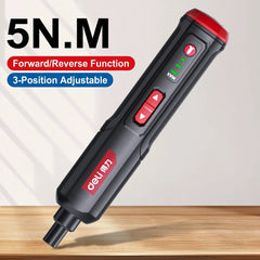 Cordless Electric Screwdriver with 5N.M Torque & 3-Speed Adjustment - 2000MAH Battery, Forward/Reverse Switch for  DIY Projects