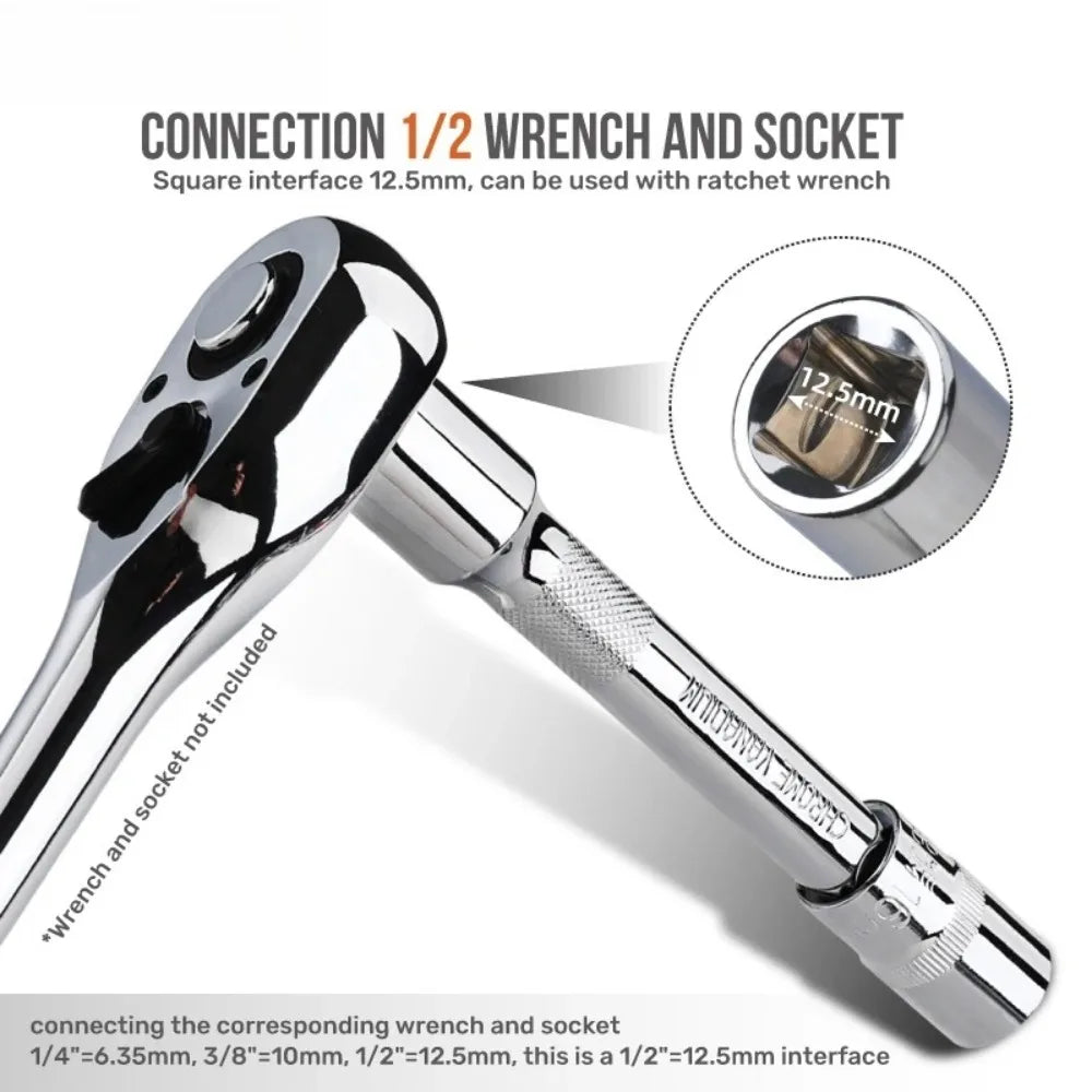 1/2"Socket Extension Rod 1/2" Drive Socket Extension Bar For Ratchet Wrench Use Essential Hand Tool Set  75mm 125mm 100mm 150mm