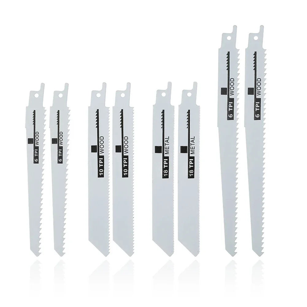 Reciprocating Saw Blades Reliable Reciprocating Saw Blades for Clean and Efficient Wood & Metal For Cutting (8pcs)