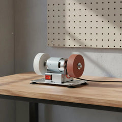 Mini Electric Bench Grinder Stable Performance Mini Bench Grinder Small Polishing Machine Low Noise for Garage, Craft Room