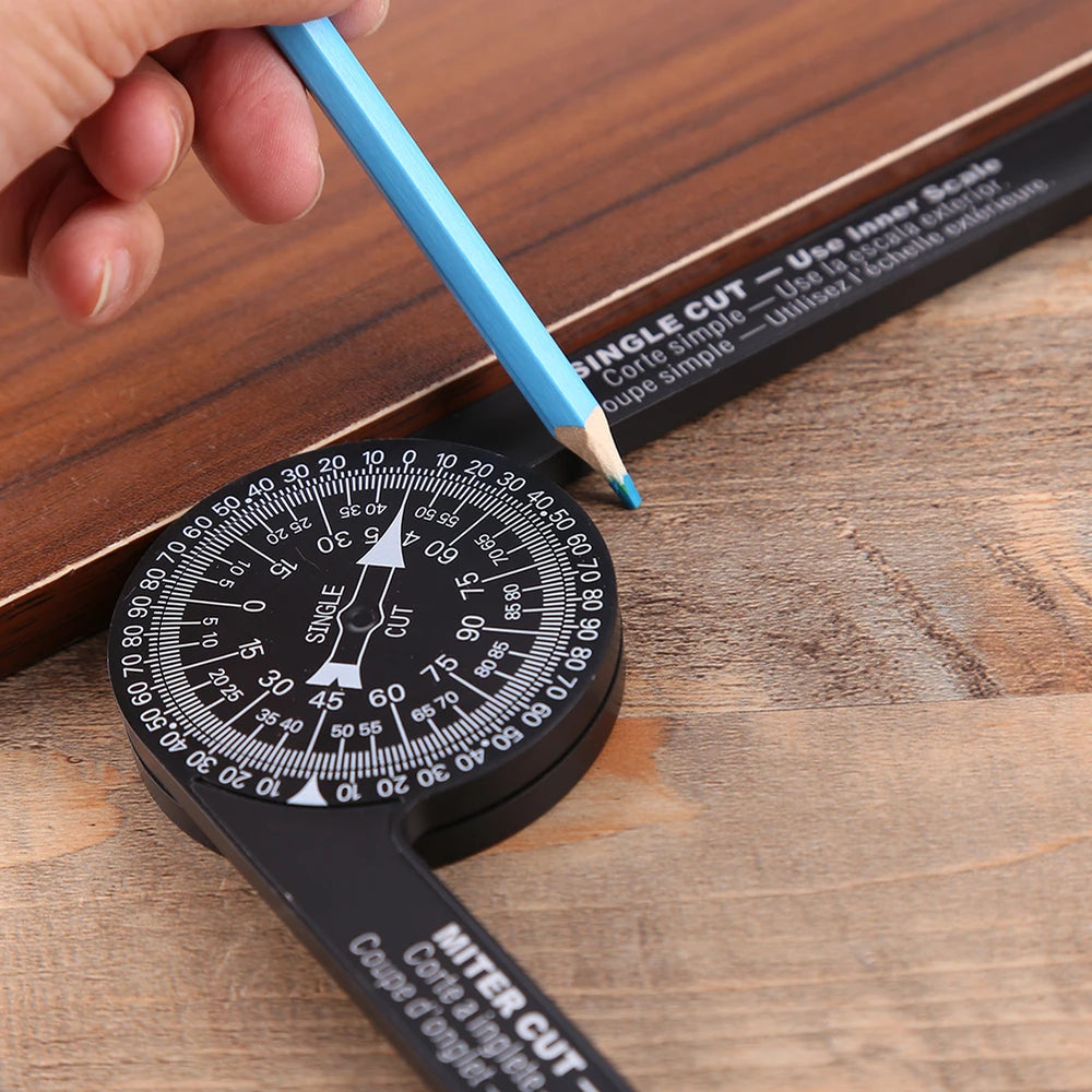 Miter Saw Protractor High Precision 360° Horizontal Angle Finder Woodworking Cutting Positioner for Carpenters Plumbers