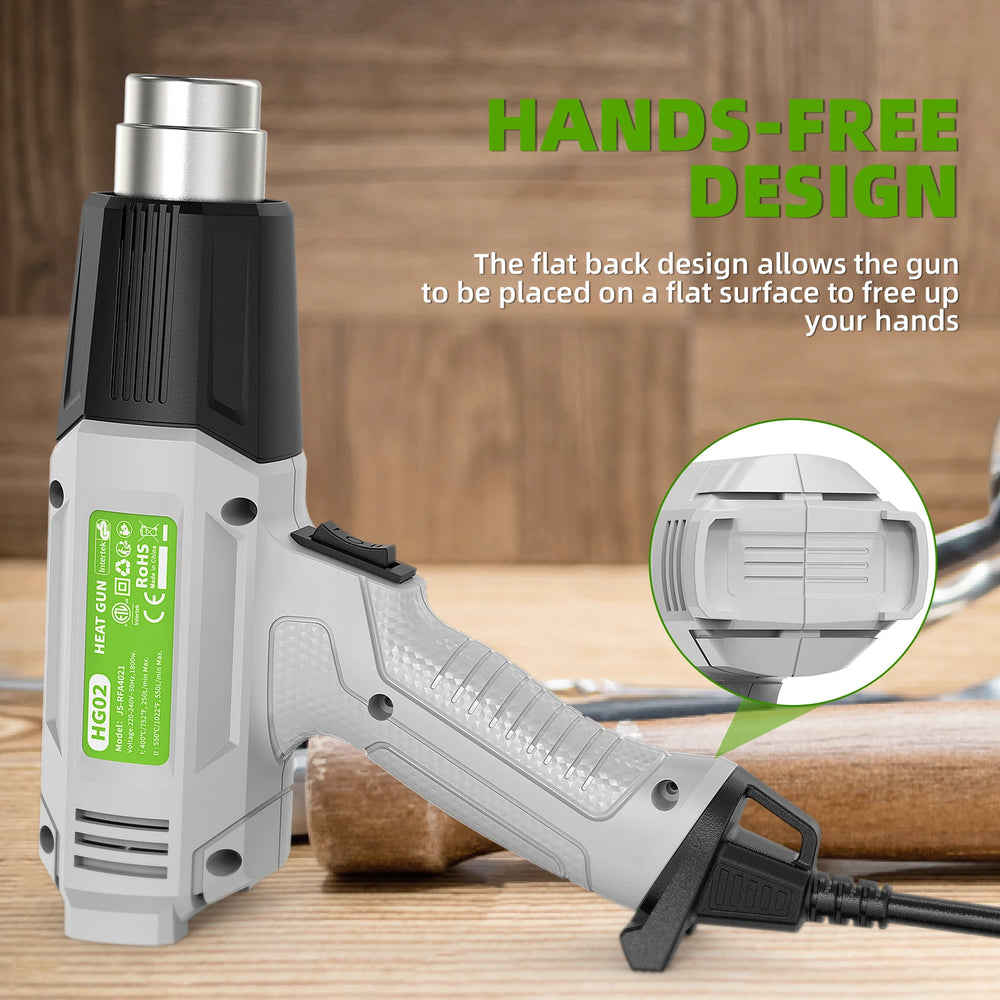 Heat Gun 1500W-1800W  Electric Heat Air Gun With LCD Temperatures Adjustable Thermal Blower Shrink Wrapping Construction Drye