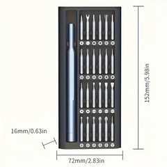 24-in-1 Precision Screwdriver Set with Aluminium Alloy Handle, Highly Hardened Metal Bits, Swivelling Design, Disassembly Kit