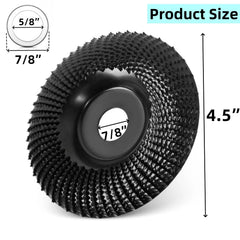 4 Inch Round Wood Angle Grinding Wheel Abrasive Disc Angle Grinder Carbide Coating 22mm Bore Shaping Sanding Carving Rotary Tool