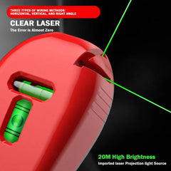 20M 90° Laser Level LD Light Infrared Rays Right Angle Bubble Level Long Distance High Precision Lazer Leveler Tool