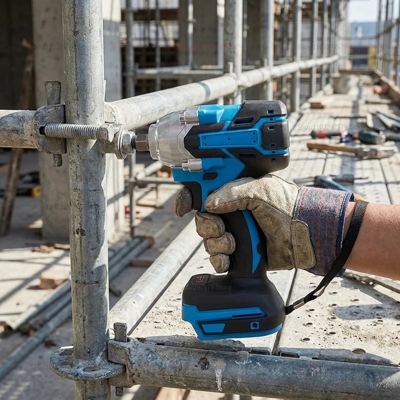 Cordless Electric Impact Wrench Brushless Hand Drill No Battery Heavy Duty Power Tool for Automotive Construction Repair and DIY