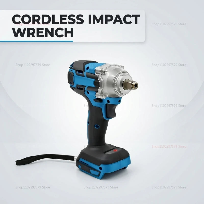 Cordless Electric Impact Wrench Brushless Hand Drill No Battery Heavy Duty Power Tool for Automotive Construction Repair and DIY