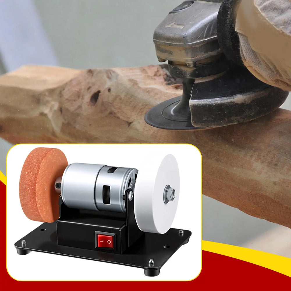 Mini Bench Grinder Durable Metal Electric Sander Variable Speed Multifunction Grinding Machine for Desktop Handcraft