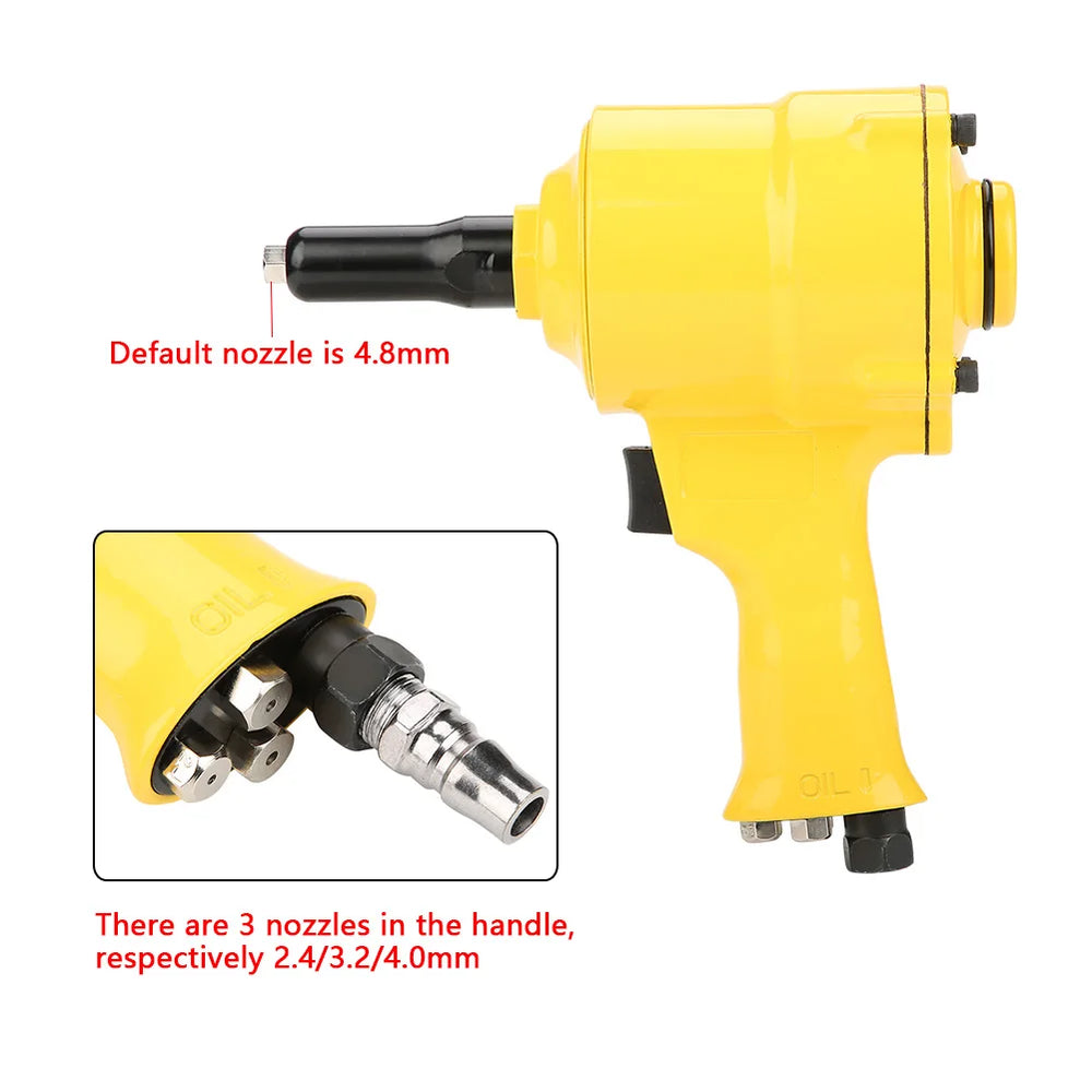 Rivet Gun Riveting Gun Riveting Tool KP-705P Pneumatic Riveter Pistol Grip Rivet Gun Air Powered Riveting Tool 2.4/3.2/4.0/4.8mm