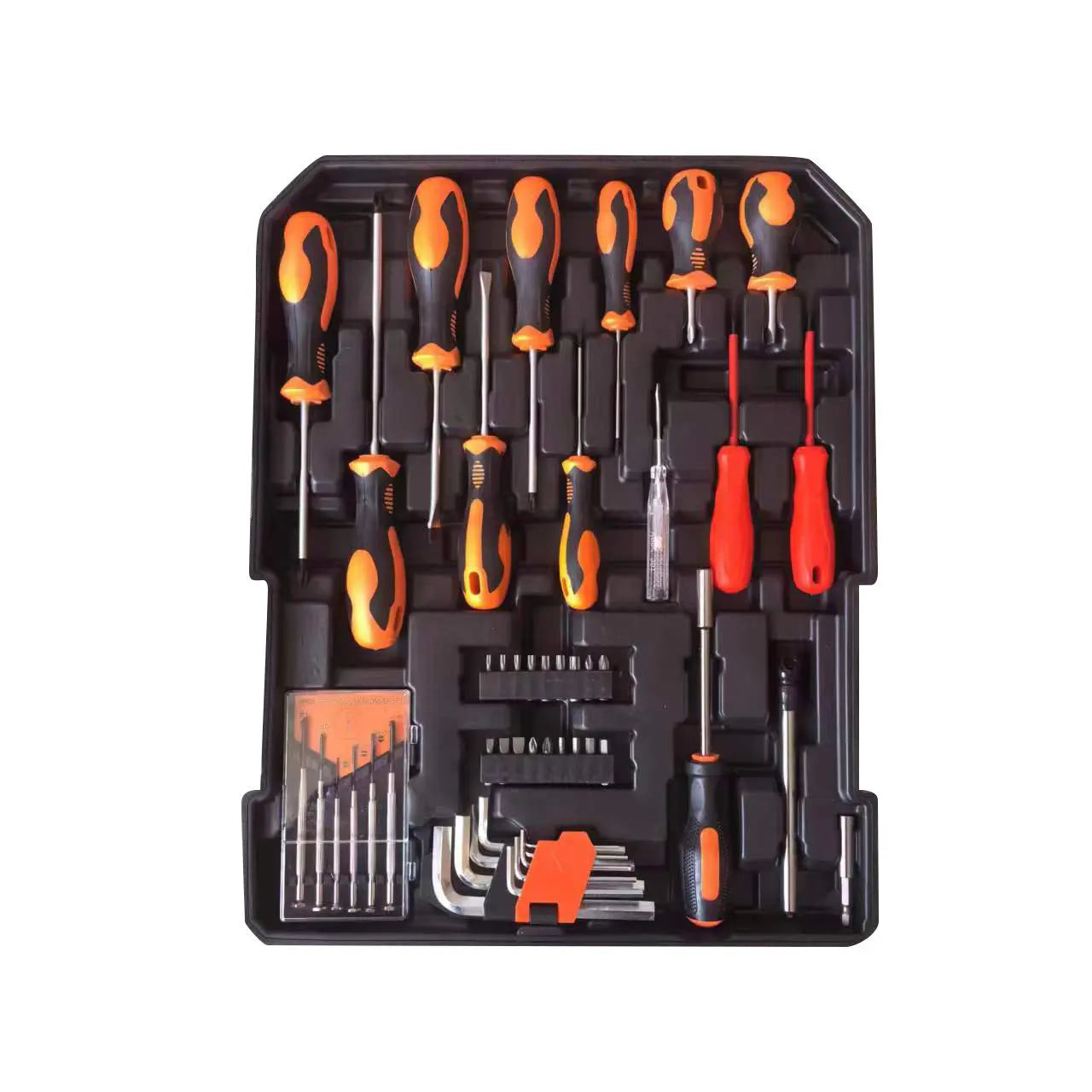 108pcs Hand Tool Set with Toolbox, Complete Home & Garage Toolkit with Ratchet, Wrenches, Sockets