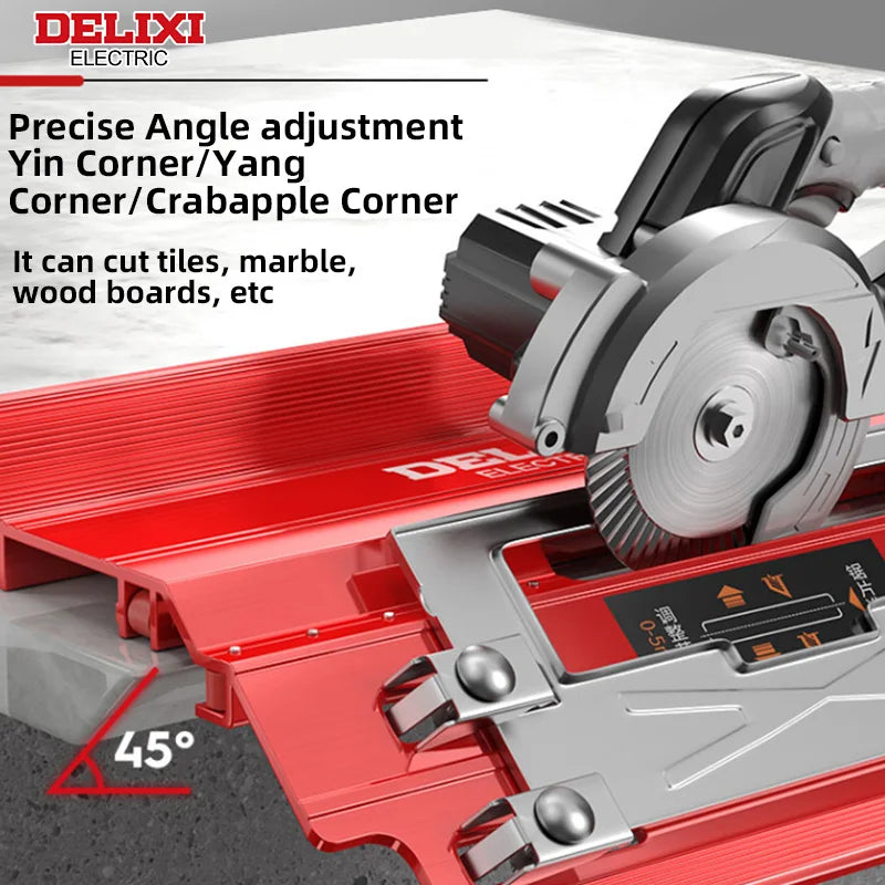 DELIXI ELECTRIC Mitered Corner Cutter Aluminum Alloy 45° High Precision All-in-One Specialized for Tile Beveling & Woodworking