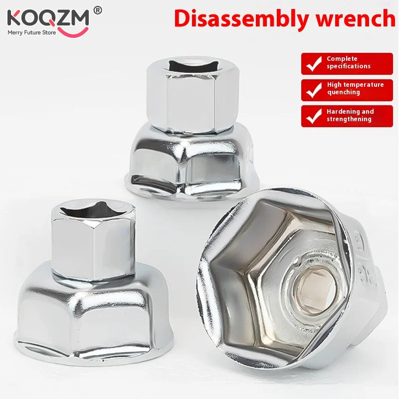 1pc Auto Car Oil Filter Wrench Socket Remover Tool 27/32/36MM Socket Wrench Suitable For Most Car Models Oil Filter Caps