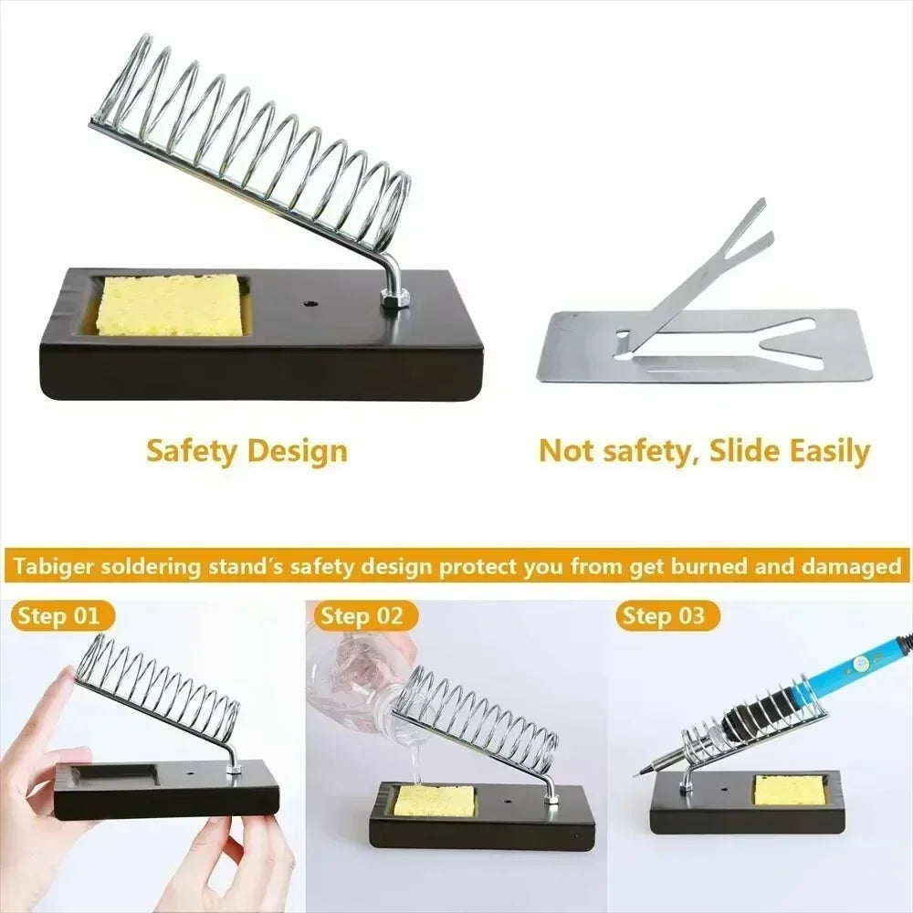 Soldering Iron Kit Welding Tool Soldering Kit with LCD Digital Multimeter 60W Soldering Iron 5 Extra Tips