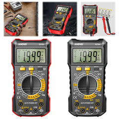 Digital Multimeter Multifunctional AC/DC Voltage Tester 2000 Counts Voltage Resistance Meter Handheld for Diode/Transistor Check