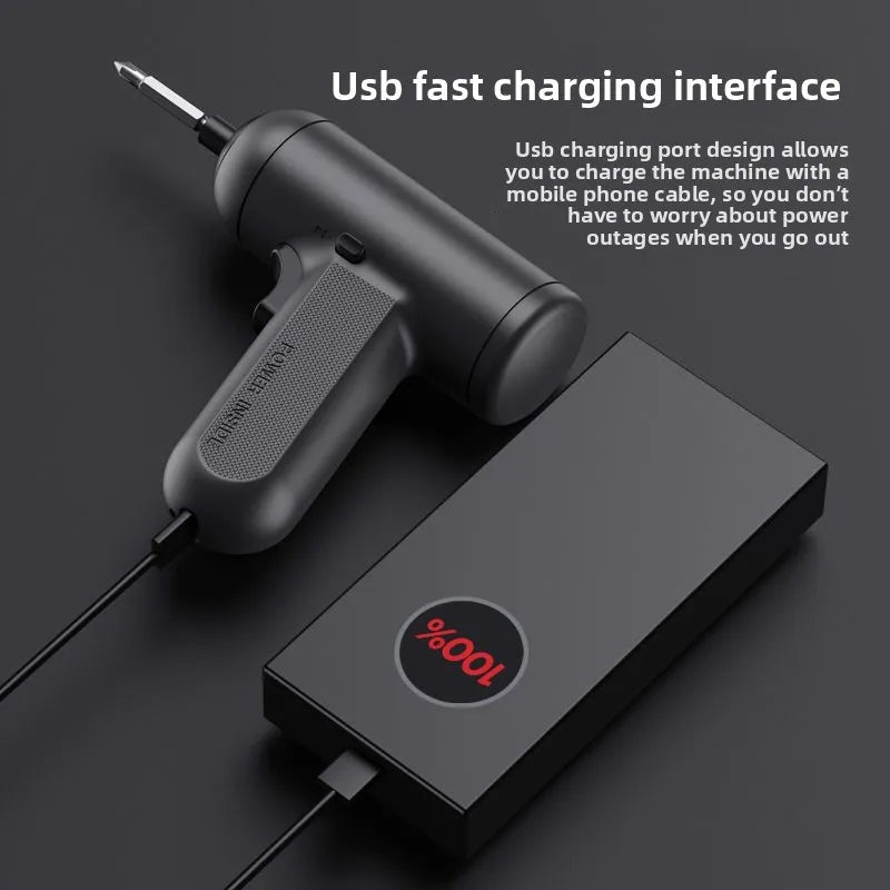 Multifunctional Cordless Electric Screwdriver, Rechargeable Set, Professional Household Small Fully Automatic Screwdriver Tool