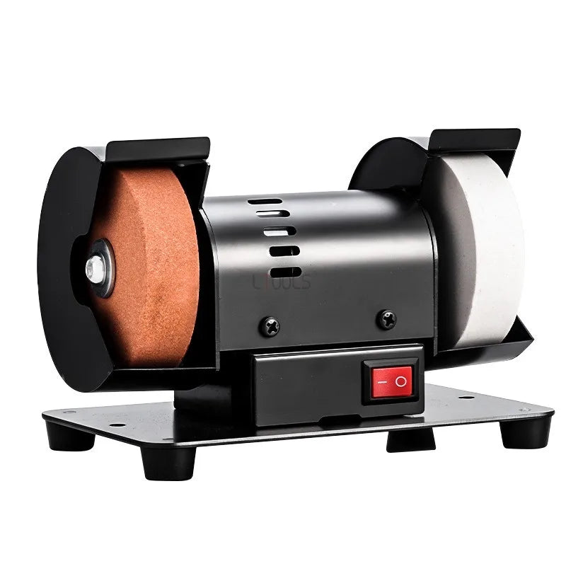 Electric Grinding Wheel Machine 220V Mini Desktop Snag Grinding Multi-functional Polishing Sharpening for Knife Metal Jade Etc.