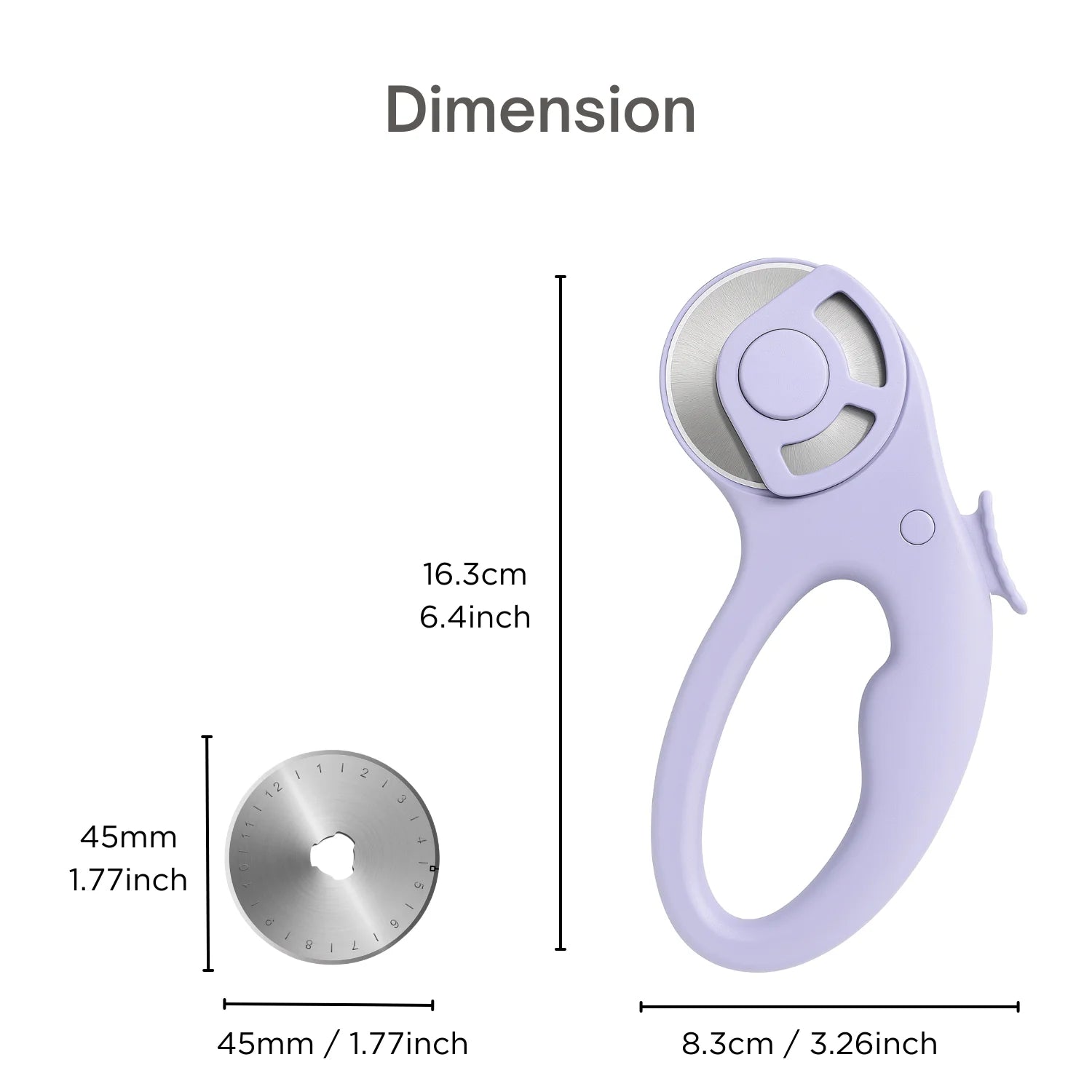Rotary Cutter For Cricut Vinyl,Ergonomic Handle for Fabric,Leather,Quilting,Patchworking,Sewing Crafting Tool (Rotary Trimmer)