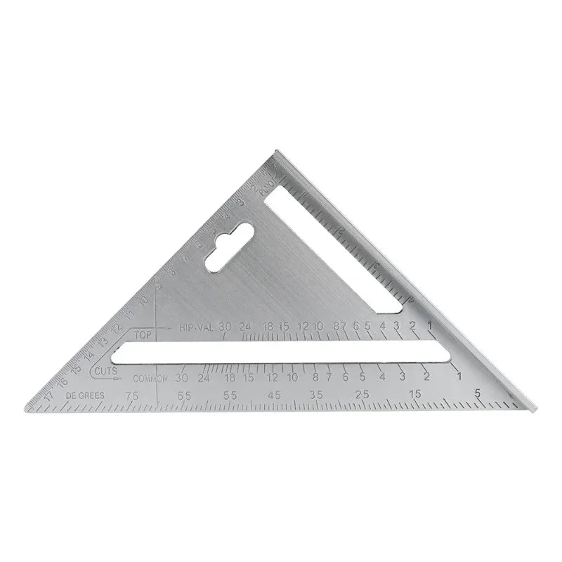 7" Aluminum Triangle Ruler Carpenter Speed Square for Angle Layout Marking Cutting Guide Woodworking Tool