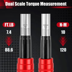 Upgraded Torque Wrench 1/4'' 3/8'' 1/2'' Drive Click Torque Wrench Dual-Direction Adjustable 72-Tooth Ratchet Handle