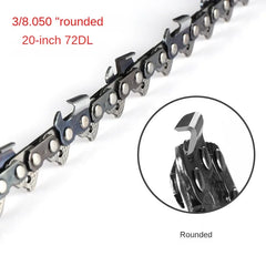 3/8" 050 Rounded 16/18/20/22/24/30 Inch Chainsaw Chain 64/68/72/76/84/96DL  Electric Saw Replacement Saw Chains