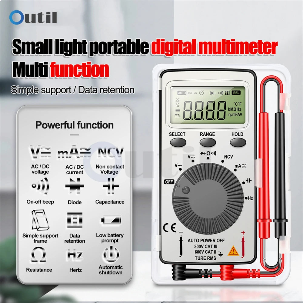 Digital Multimeter Professional AN101 Voltmeter Tester Multimetro 1999 count AC Voltage NCV Capacitance Ammeter test tools