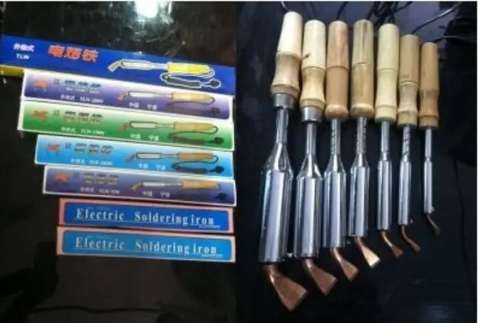 Soldering Iron with Chisel Tip Electric soldering iron with wooden handle30W50W60W75W100W 150W 200W 300W