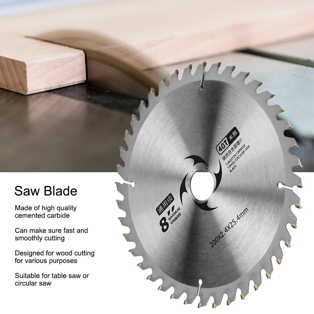 Carbide Saw Blade Circular Saw Blade Carbide Wood Chipboard Plywood Cutting Disc Woodworking 8 inch Circular Saw Blade Saw Blade