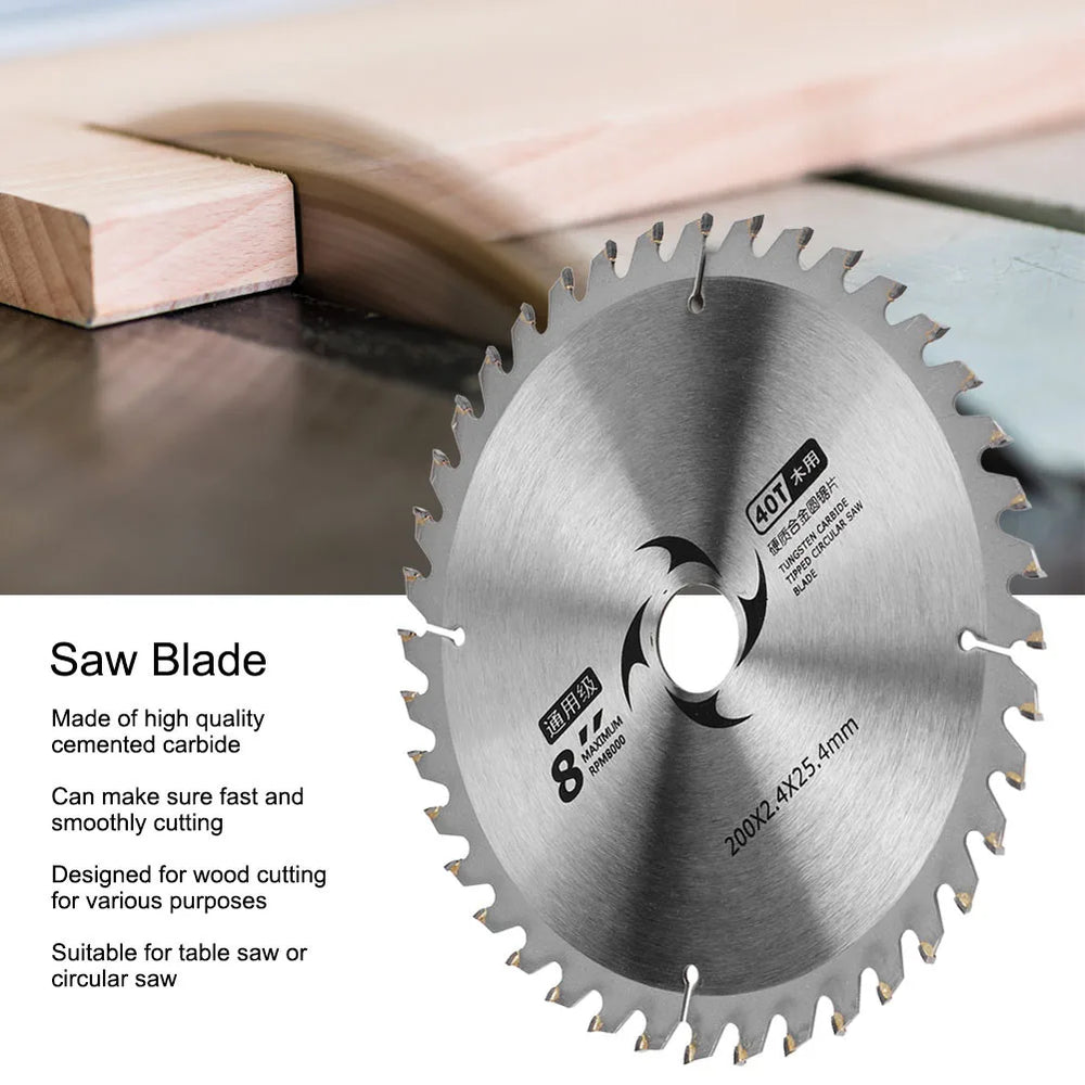 Carbide Saw Blade Circular Saw Blade Carbide Wood Chipboard Plywood Cutting Disc Woodworking 8 inch Circular Saw Blade Saw Blade