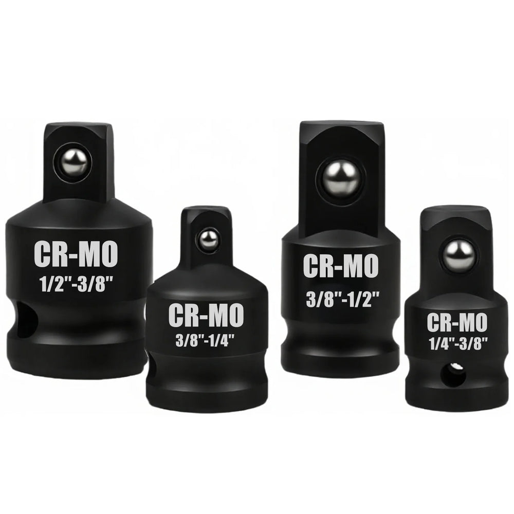 Impact Socket Adapter Reducer Set 4pcs/set 1/2 3/8 1/4 inch Use Wrenches Drills in Auto and Impact Driver Construction Work