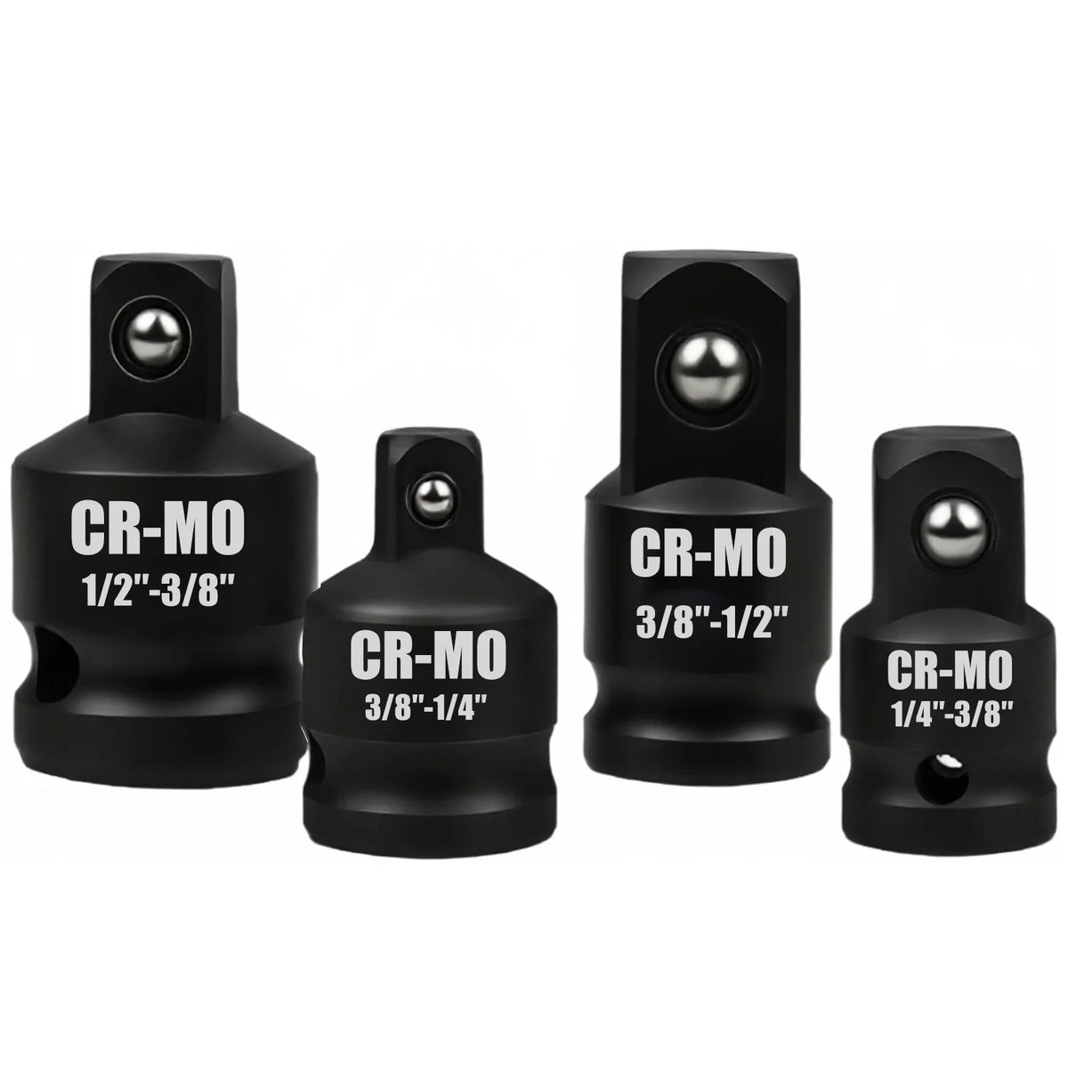 Impact Socket Adapter Reducer Set 4pcs/set 1/2 3/8 1/4 inch Use Wrenches Drills in Auto and Impact Driver Construction Work