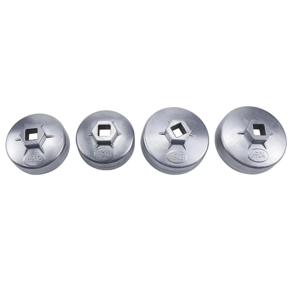 Oil Filter Wrench End Cap Socket Remover Tool 65mm 67mm 74mm 14-15 Flute Aluminum 901 902 903 904 For Toyota Bmw VW Hyundai Jeep