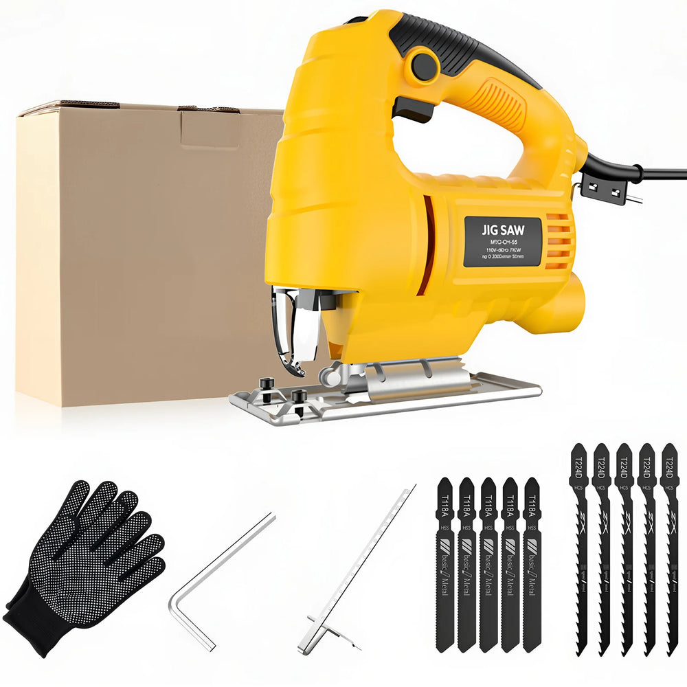 Brushless Electric Jig Saw 710W 6 Speed Adjustable Multifunctional Electric Jigsaw Woodworking
