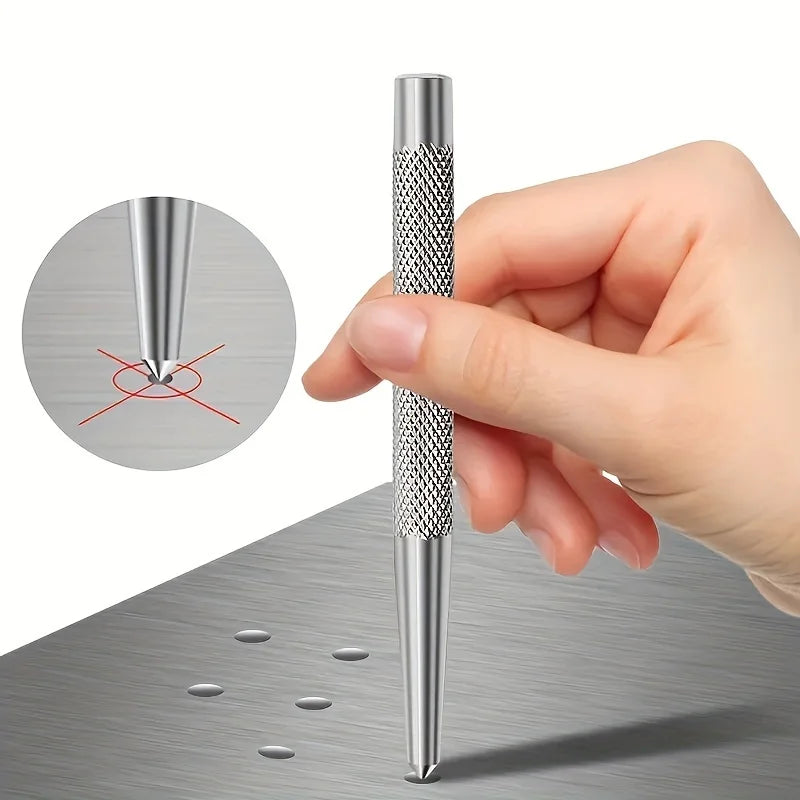 High Hardness Center Punch Non-slip Handle Tapered Punch Point Punch Locator Metal Drill Mark Center Punch Fitter's Chisel Punch