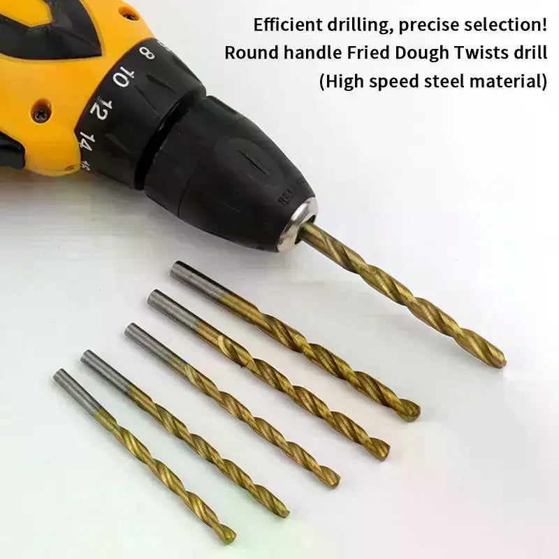 Twist Drill Set 1.5mm-6.5mm, 13Pcs Ideal for Wood, Metal, Marble and Tile